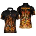 Fire Flame Dartboard Darts Quarter-Zip Custom Women Dart Dart