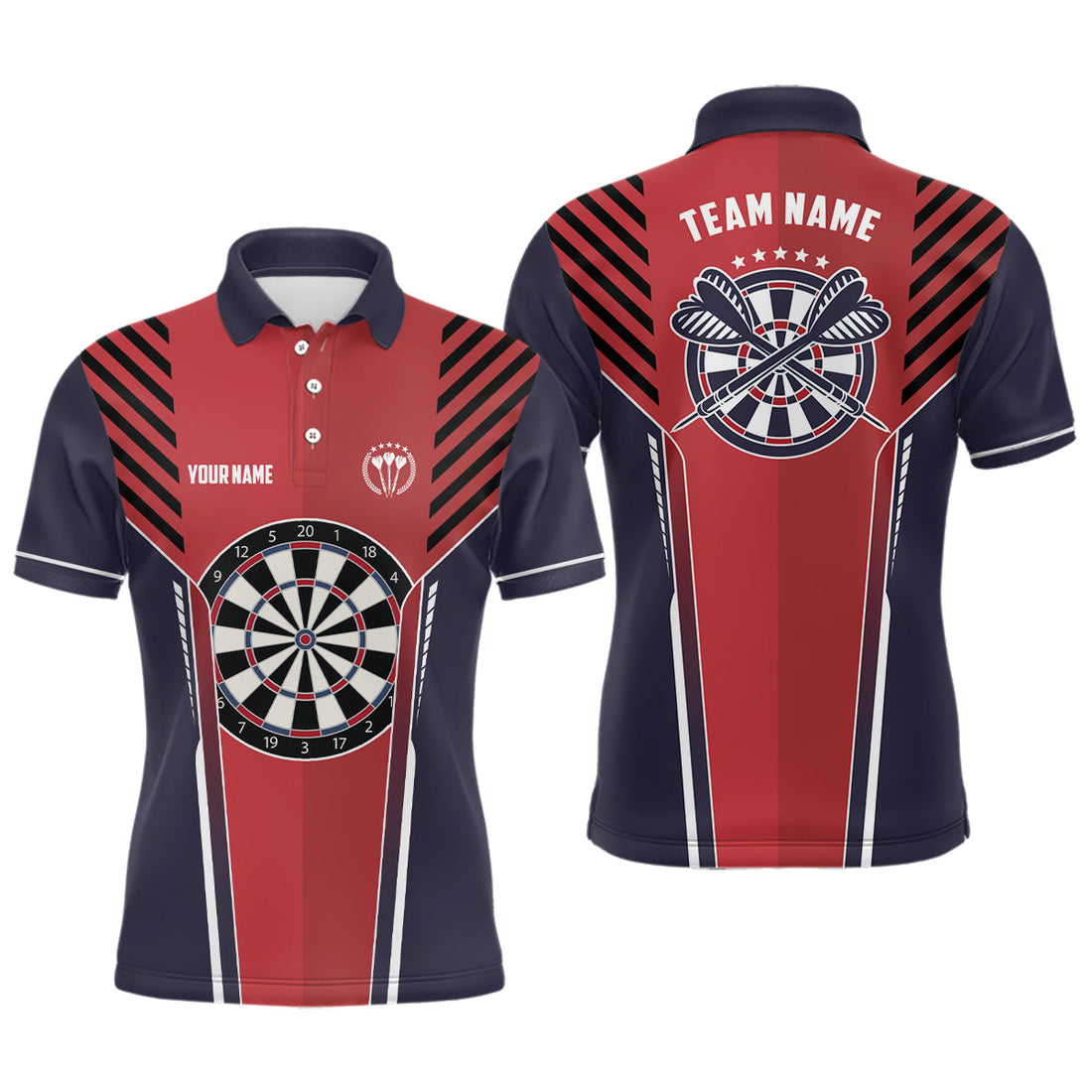 Personalized Strike Red Navy Sports Style Darts Quarter-Zip Cool Darts