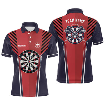 Personalized Strike Red Navy Sports Style Darts Quarter-Zip Cool Darts