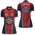 Personalized Strike Red Navy Sports Style Darts Quarter-Zip Cool Darts