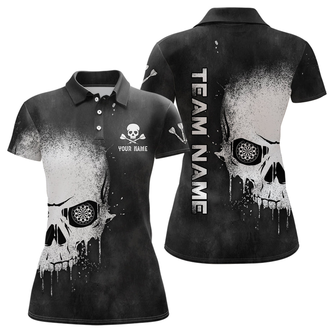 Smoke Skull Black White Darts Custom Women Dart Scary Dart