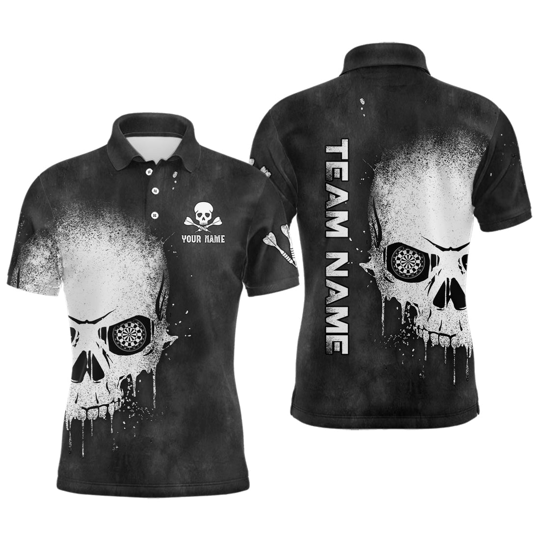 Smoke Skull Black White Darts Custom Women Dart Scary Dart