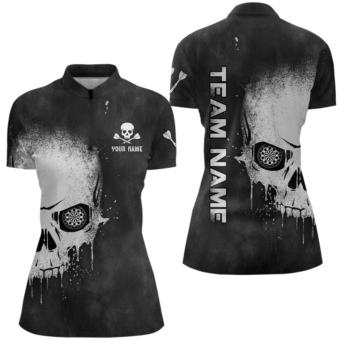 Smoke Skull Black White Darts Custom Women Dart Scary Dart