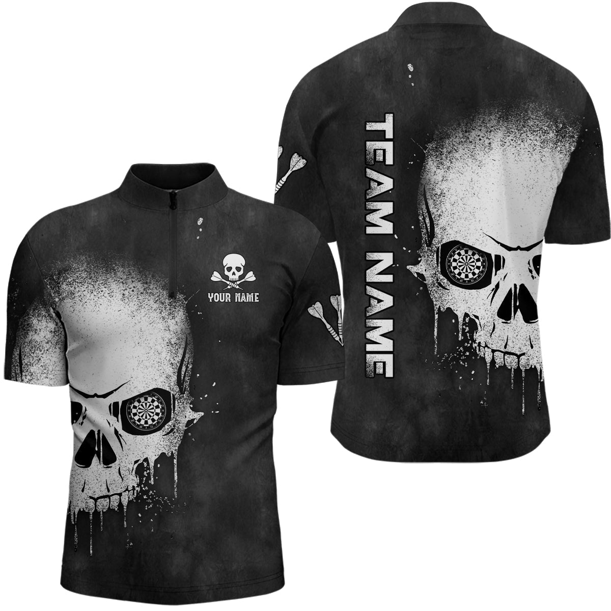 Smoke Skull Black White Darts Custom Women Dart Scary Dart
