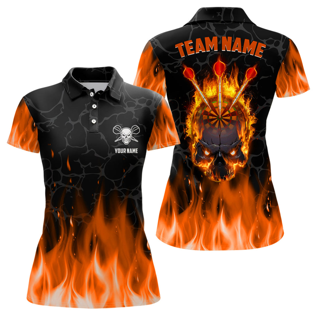 Orange Flame Skull Darts Custom Scary Darts Dart