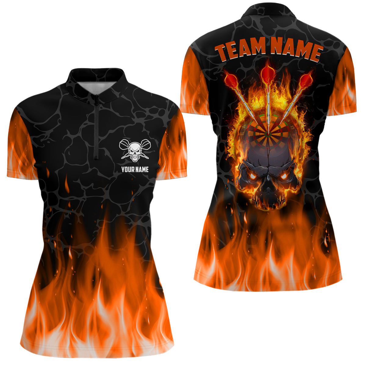 Orange Flame Skull Darts Custom Scary Darts Dart