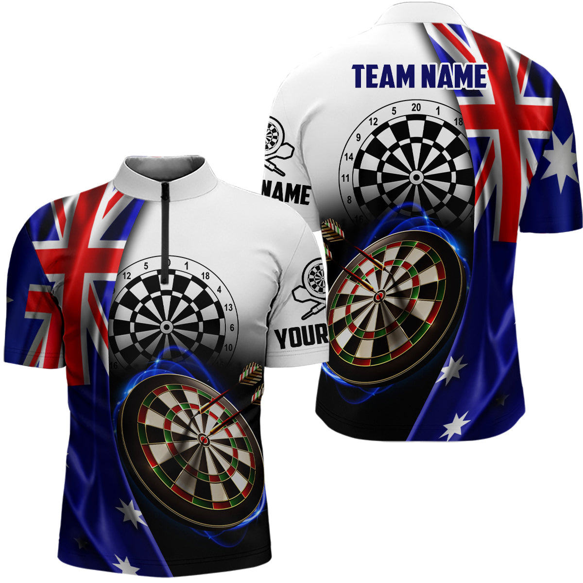 Australia Flag Women Darts Quarter-Zip Custom Dart For Dart Lovers Dart