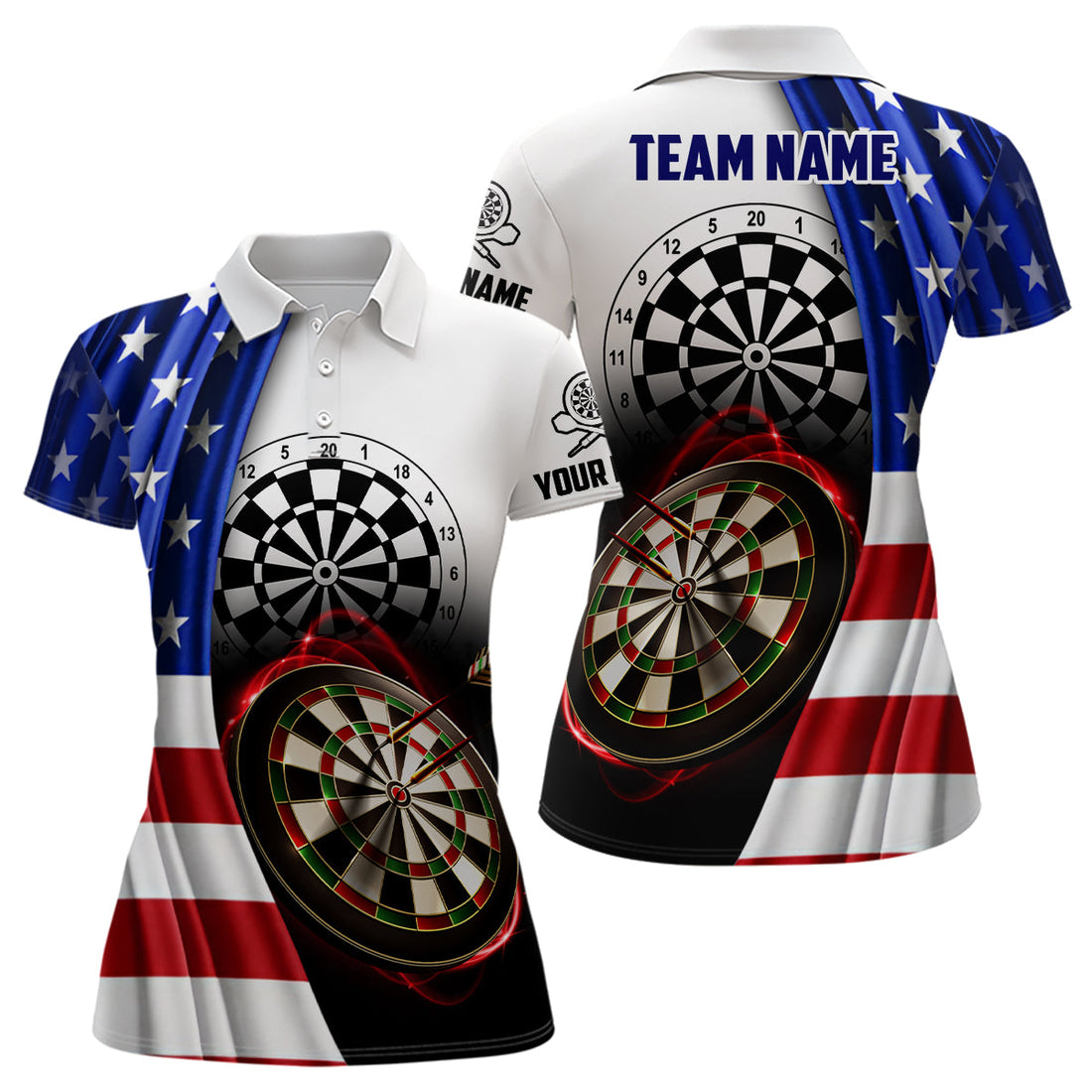 American Flag Women Darts Quarter-Zip Custom Darts For Dart Lovers Dart