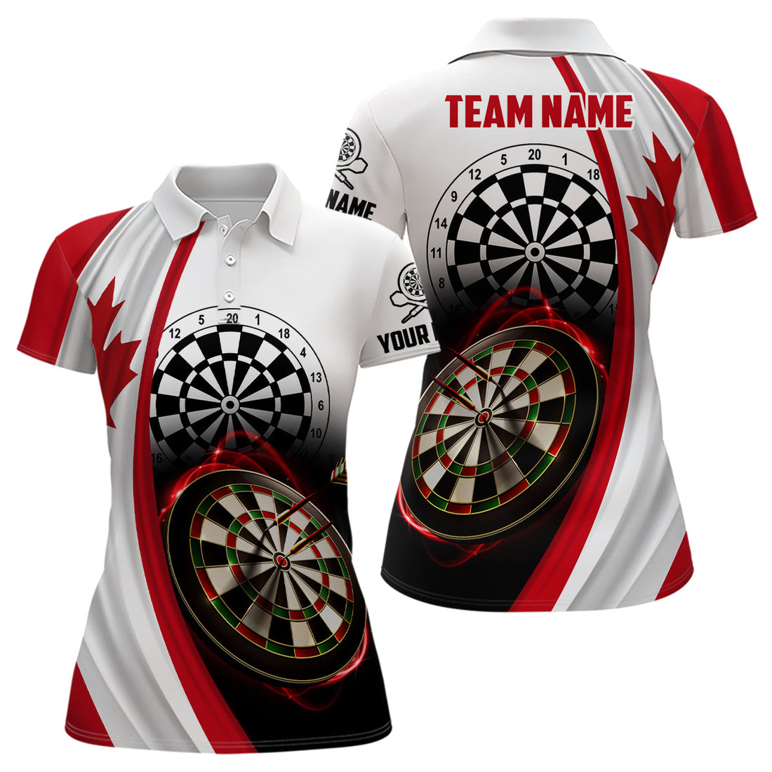 Canada Flag Women Darts Quarter-Zip Custom Darts For Dart Lovers Dart
