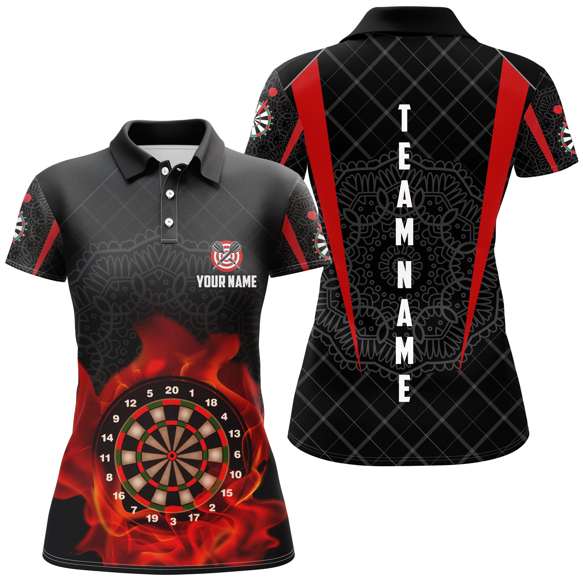 Addict Celtic Pattern Flame Dart Quarter-Zip Custom Darts Dart