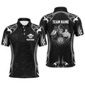 Personalized Black Grey Darts Skull Reaper Quarter-Zip Custom Dart