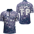 Navy Purple Darts Quarter-Zip Cool Darts Dart For Team
