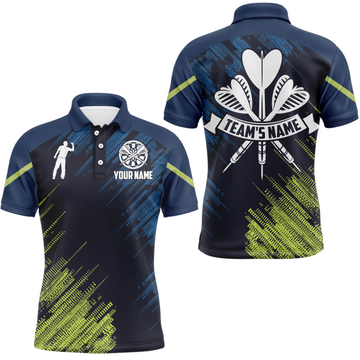Personalized Darts Sports Style Green Blue Quarter-Zip Custom Darts