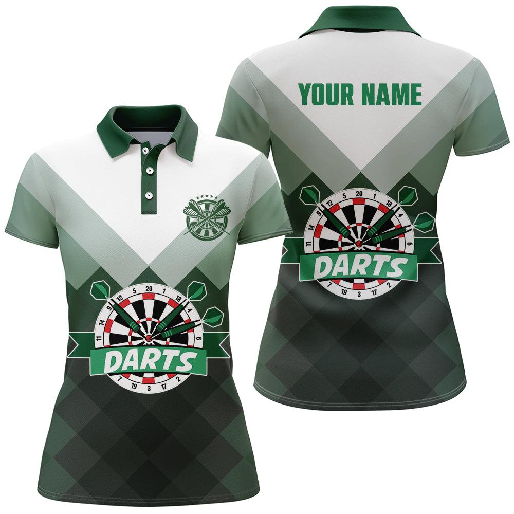 Personalized Gradient Green Geometric Pattern Darts Dart