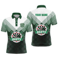 Personalized Gradient Green Geometric Pattern Darts Dart