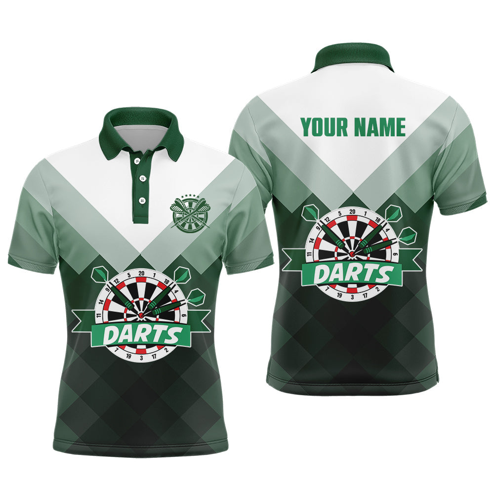 Personalized Gradient Green Geometric Pattern Darts Dart