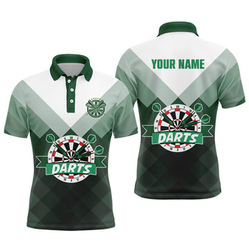 Personalized Gradient Green Geometric Pattern Darts Dart