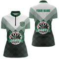 Personalized Gradient Green Geometric Pattern Darts Dart