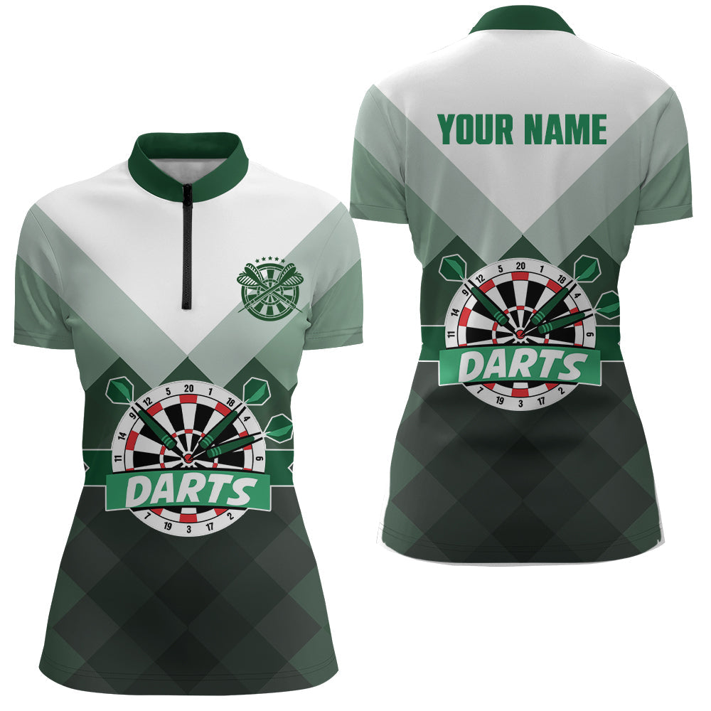 Personalized Gradient Green Geometric Pattern Darts Dart