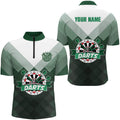 Personalized Gradient Green Geometric Pattern Darts Dart