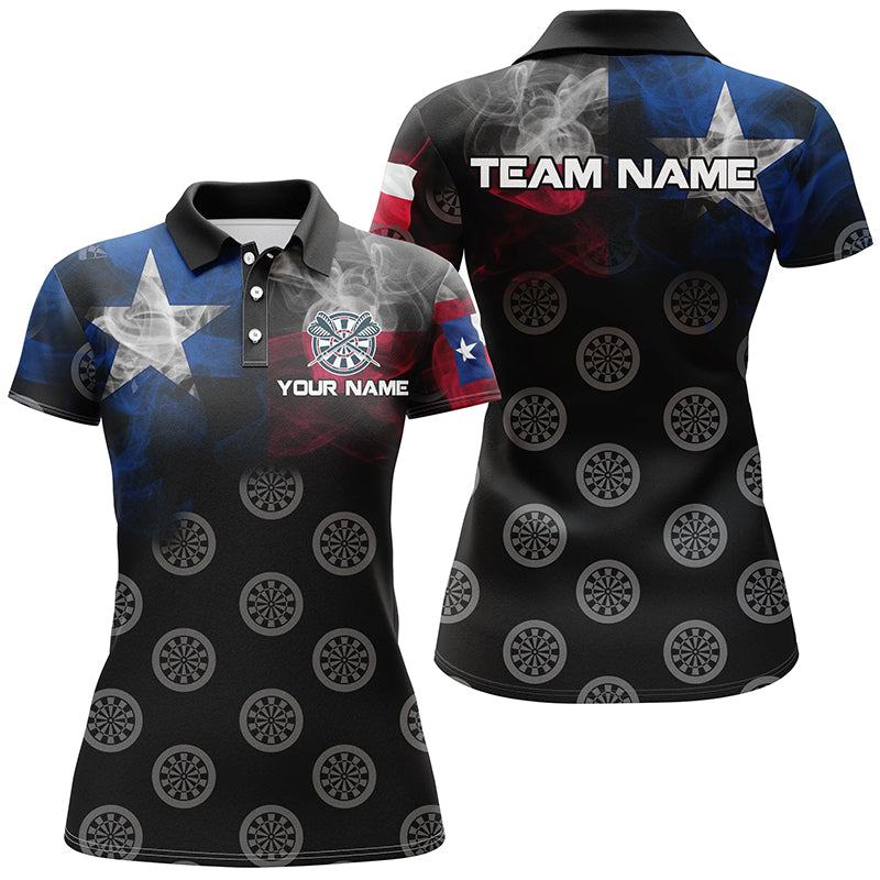 Personalized Smoke Texas Flag Dart Quarter-Zip, Patriotic Darts Dart VHM1102
