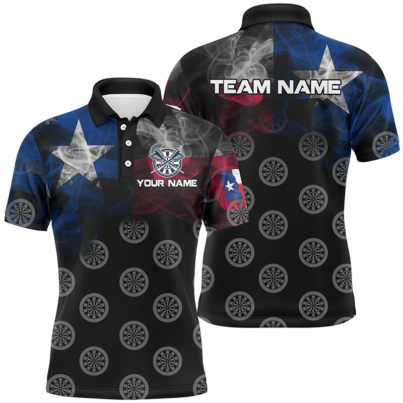 Personalized Smoke Texas Flag Dart Quarter-Zip, Patriotic Darts Dart VHM1102