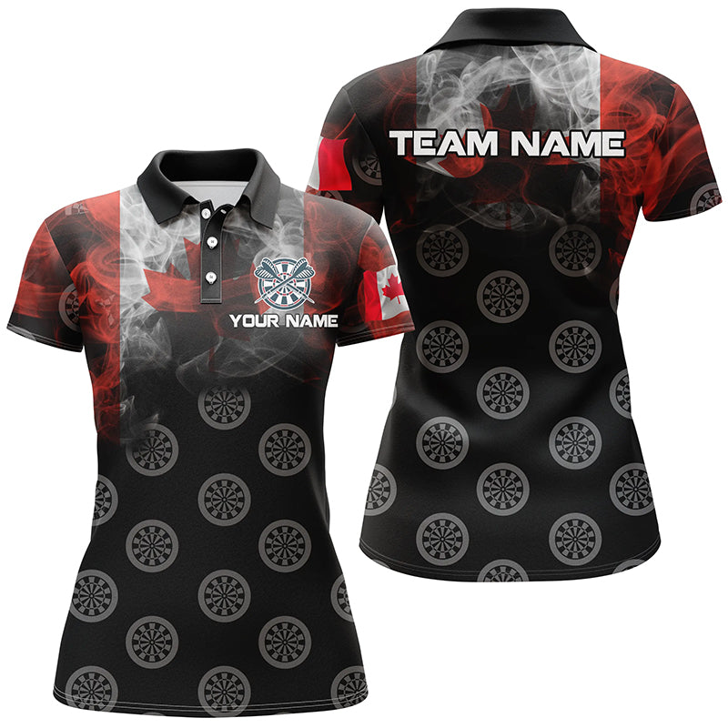 Personalized Smoke Canada Flag Dart Quarter-Zip, Patriotic Darts Dart VHM1104
