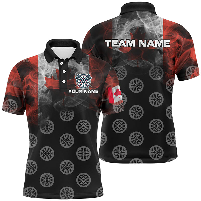 Personalized Smoke Canada Flag Dart Quarter-Zip, Patriotic Darts Dart VHM1104