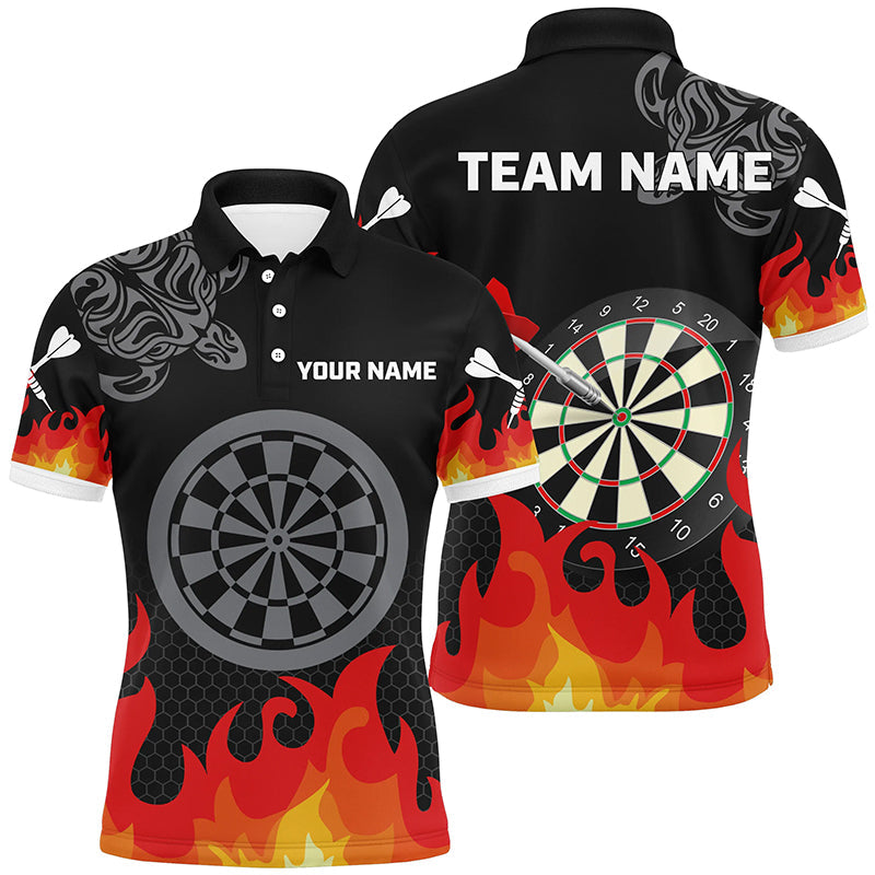 Personalized Flame 3D Dartboard Dart Quarter-Zip, Custom Dart Team VHM1091