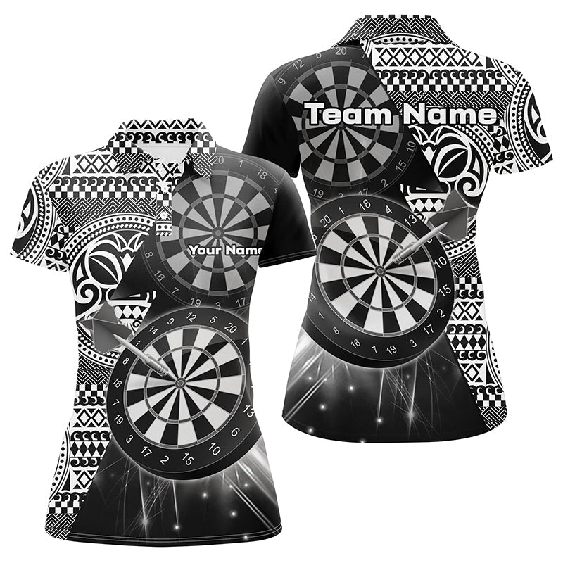 Personalized Tribal White Black Dart Quarter-Zip Dart Custom Dart Team VHM1146