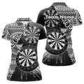 Personalized Tribal White Black Dart Quarter-Zip Dart Custom Dart Team VHM1146