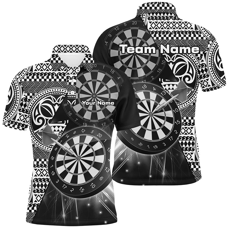 Personalized Tribal White Black Dart Quarter-Zip Dart Custom Dart Team VHM1146