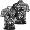 Personalized Tribal White Black Dart Quarter-Zip Dart Custom Dart Team VHM1146