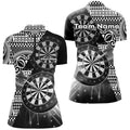 Personalized Tribal White Black Dart Quarter-Zip Dart Custom Dart Team VHM1146