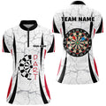 Personalized White Dart Quarter-Zip Custom Dart Dart Team VHM1148
