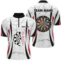 Personalized White Dart Quarter-Zip Custom Dart Dart Team VHM1148