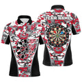 Personalized Red Camo Dart Quarter-Zip Custom Dart Dart Team VHM1149
