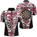 Personalized Red Camo Dart Quarter-Zip Custom Dart Dart Team VHM1149