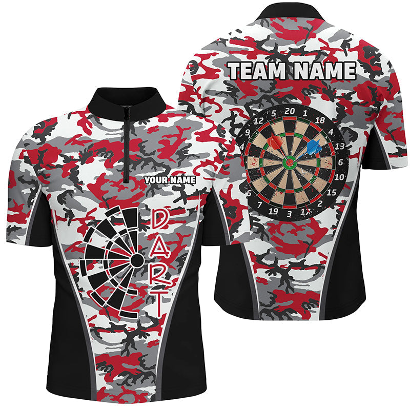 Personalized Red Camo Dart Quarter-Zip Custom Dart Dart Team VHM1149