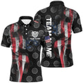 Personalized Smoke US Flag Dart Quarter-Zip, Patriotic Darts Dart VHM1100