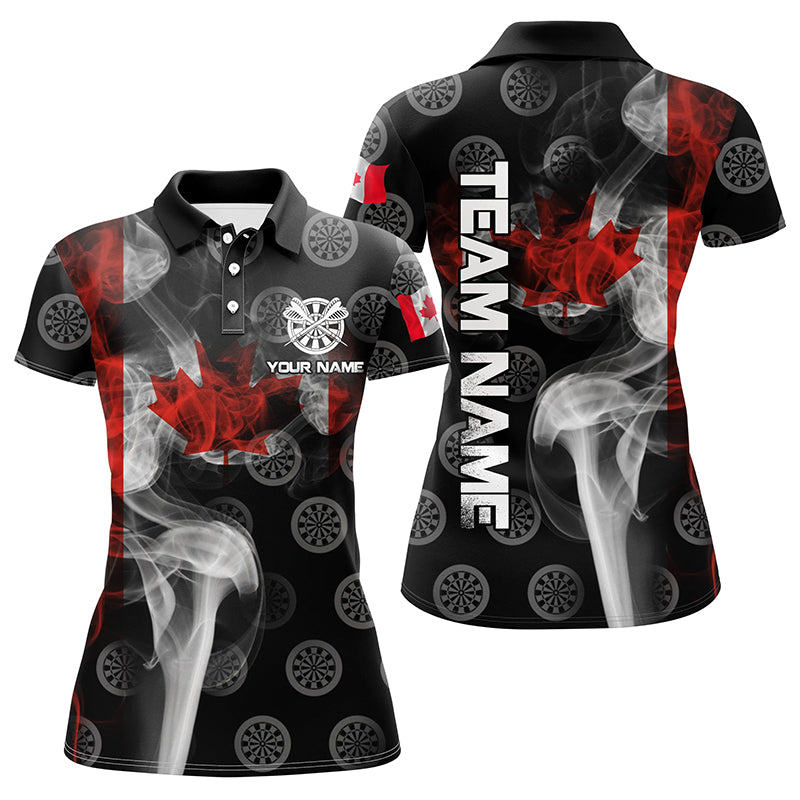 Personalized Smoke Canada Flag Dart Quarter-Zip, Patriotic Darts Dart VHM1101