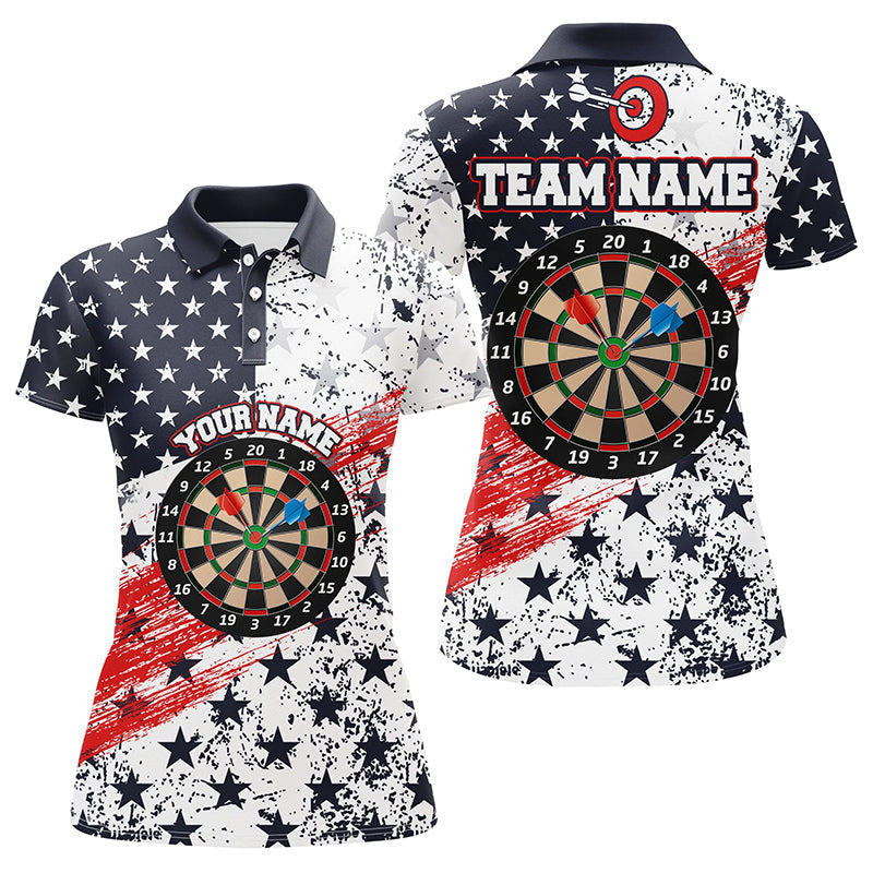 Personalized American Flag Darts Quarter-Zip Custom Dart Dart Team VHM1109