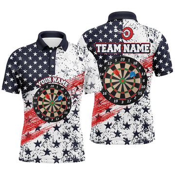 Personalized American Flag Darts Quarter-Zip Custom Dart Dart Team VHM1109