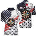 Personalized American Flag Darts Quarter-Zip Custom Dart Dart Team VHM1109