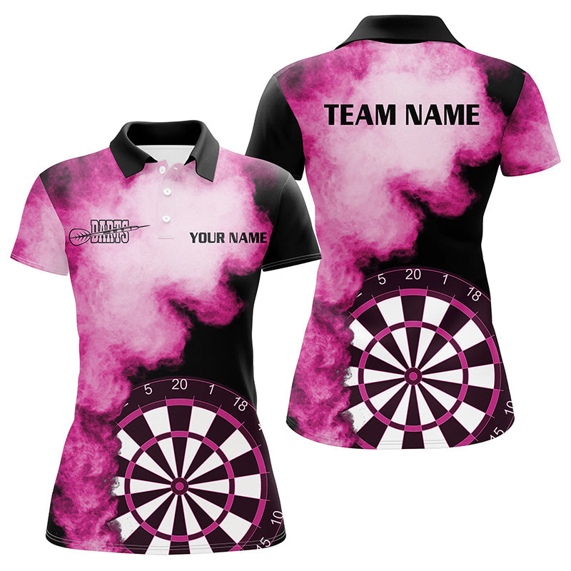 Personalized Pink Flame Darts Quarter-Zip Custom Dart Dart Team VHM1115