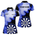 Personalized Blue Flame Darts Quarter-Zip Custom Dart Dart Team VHM1116