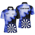Personalized Blue Flame Darts Quarter-Zip Custom Dart Dart Team VHM1116