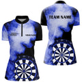 Personalized Blue Flame Darts Quarter-Zip Custom Dart Dart Team VHM1116