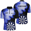 Personalized Blue Flame Darts Quarter-Zip Custom Dart Dart Team VHM1116