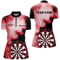 Personalized Flame Red Darts Quarter-Zip Custom Dart Dart Team VHM1117